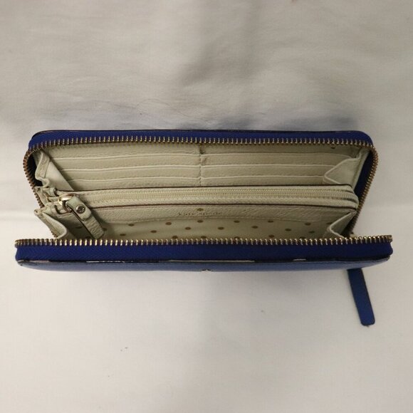 Kate Spade Women's Lacey Blue Wrap Around Zipper‎ Long Pocket Wallet - Picture 4 of 6
